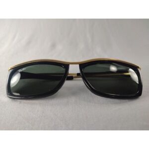 Vintage B&L Ray-Ban L1004 Olympian II Sunglasses Black & Gold G-15 Lenses USA